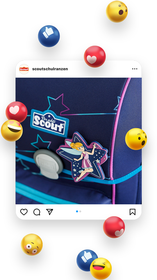 Mockup eines Social Media Postes mit 3D-Emojis